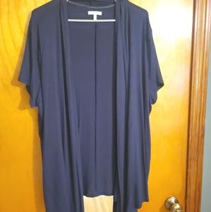 Maurices open front short sleeve cardigan Navy blue Size 1x
